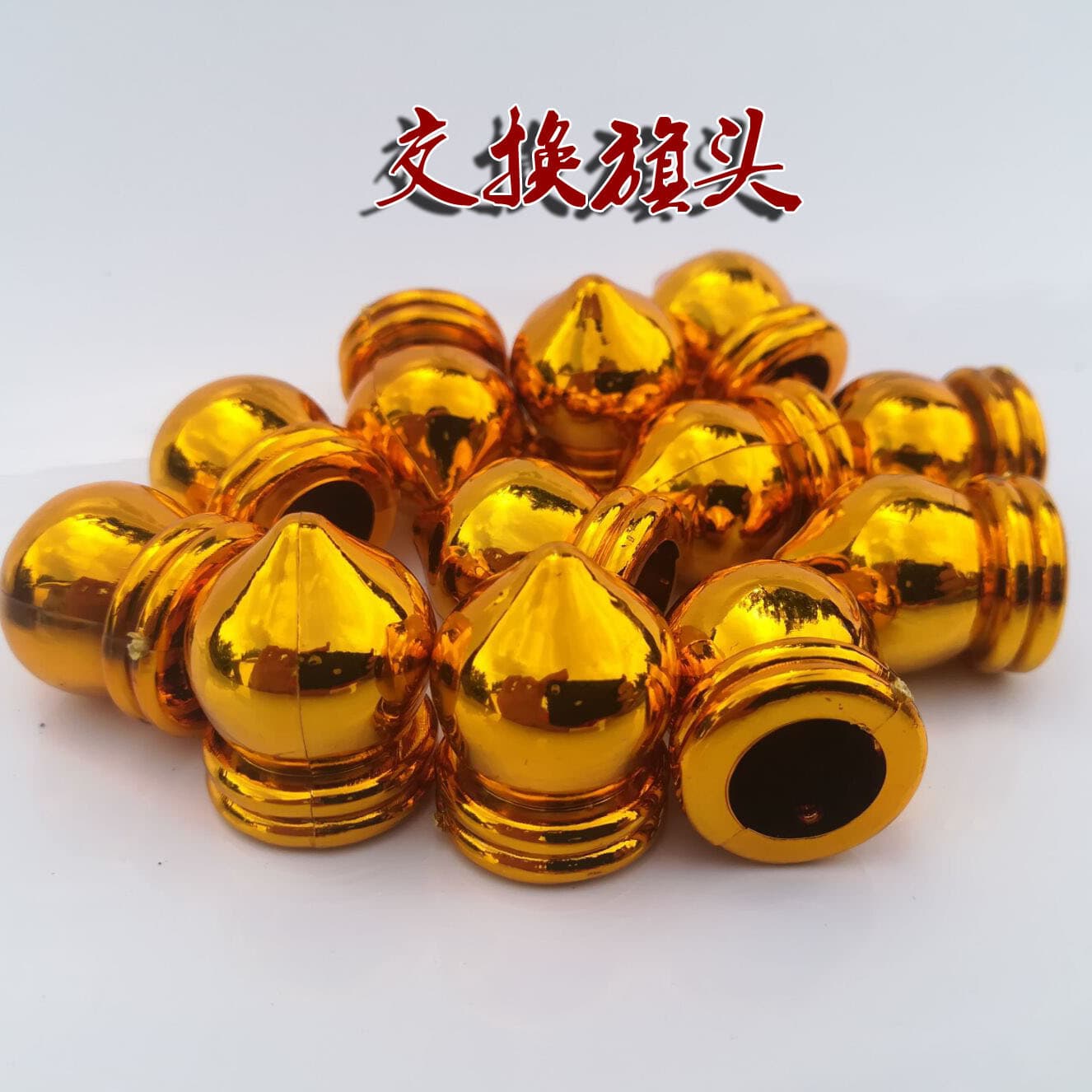 Pennant flag head factory direct sale flagpole head small gold ball pennant flag head mobile red flag head exchange flag head