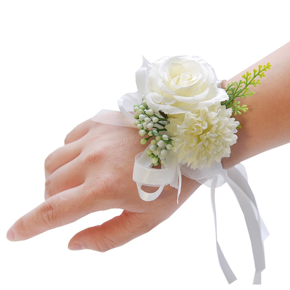 Wedding Favor Simulated Lapel Flower Meeting Guest Sister Forest System Wrist Flower Bridesmaid Groomsmen Lapel Flower