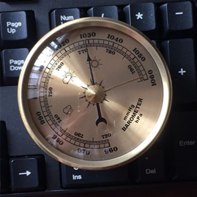 70mm Golden Brass Metal Aneroid Barometer Weather Gauge, Hot Seller on Amazon, eBay, and Taobao