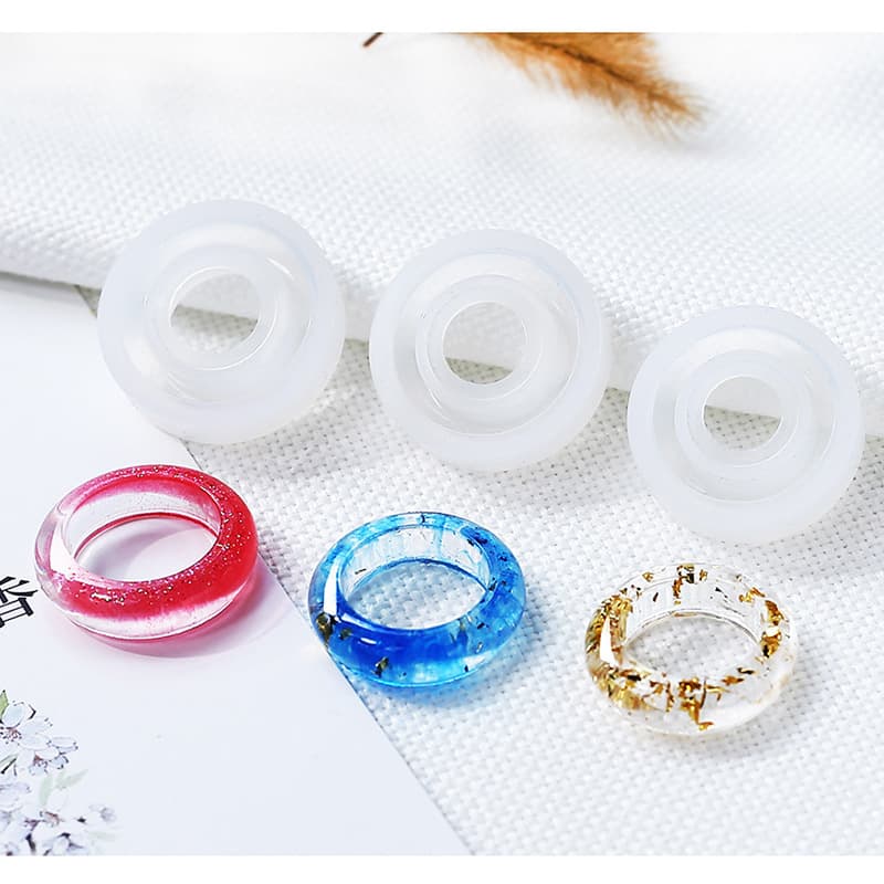 DIY ring silicone mold glue drop mold semi-cylindrical curved ring UV glue drop jewelry mold