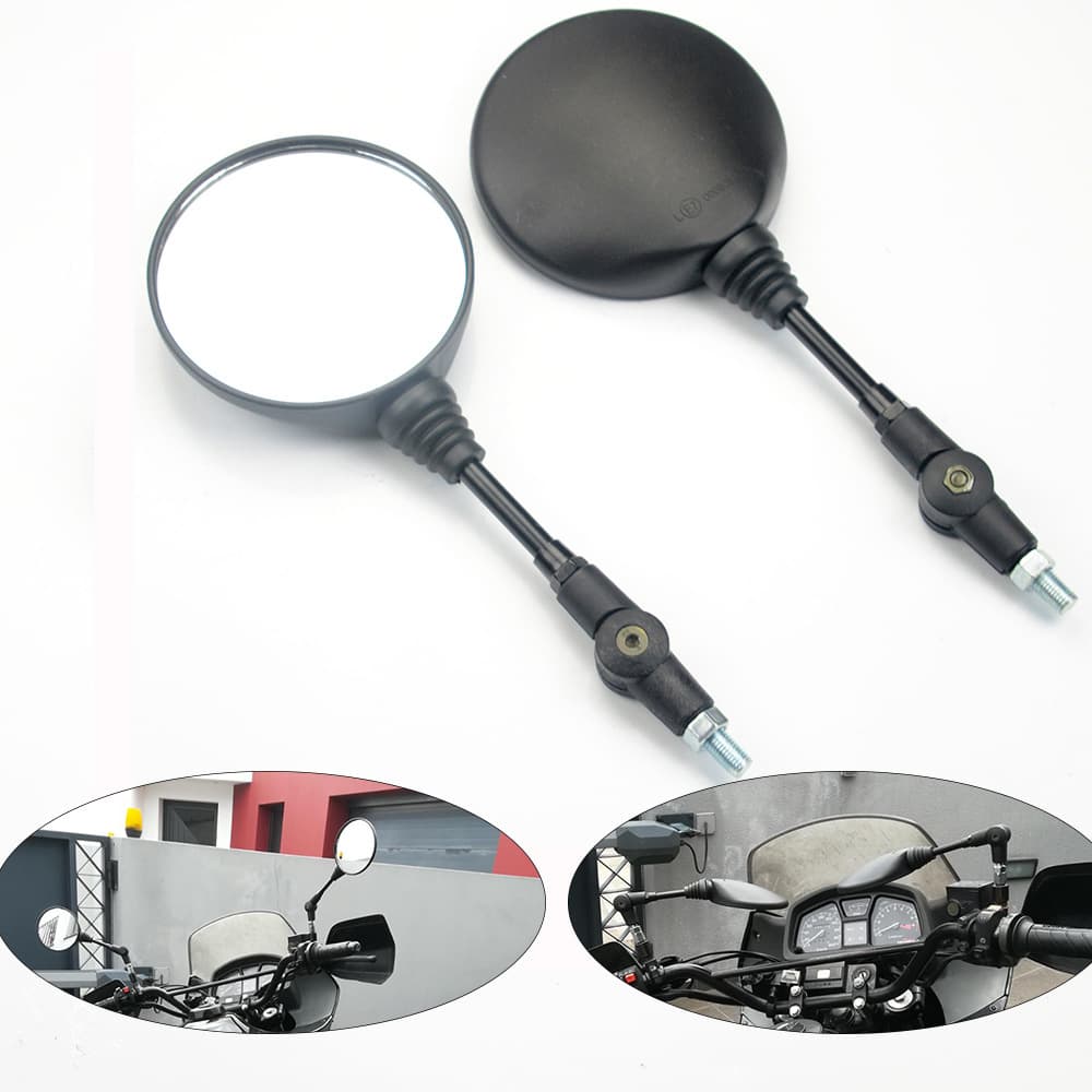 Motorcycle modified rearview mirror, electric vehicle reversing mirror, diamond leopard sun reflector, anti-fall folding round mirror