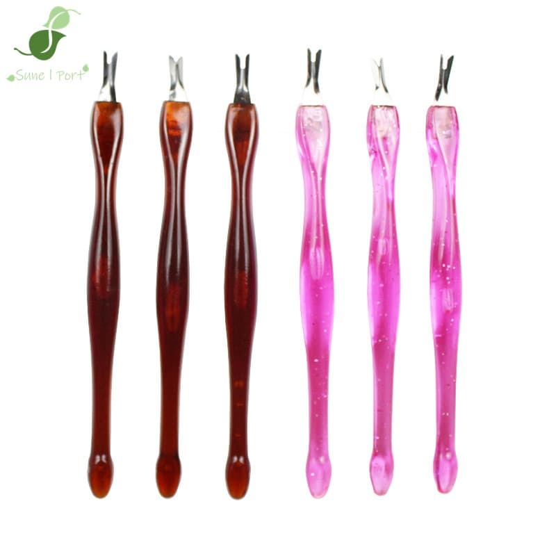 Nail tools dead Skin Fork Deep coffee rose red dead skin push repair nail edge cutin sharp dead skin knife