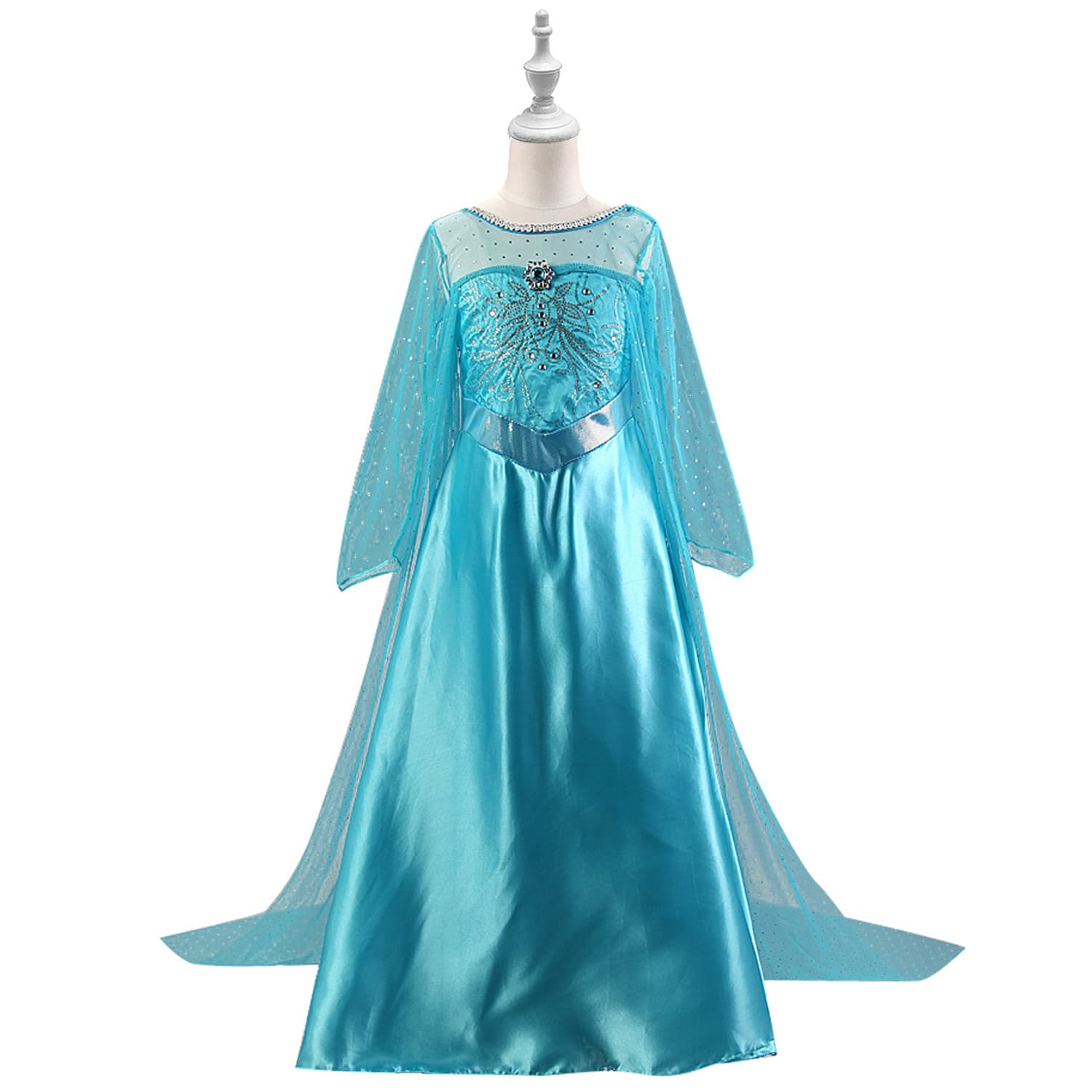 2019 Children's Frozen Princess Dress with Sequins Long Sleeve Christmas Dress