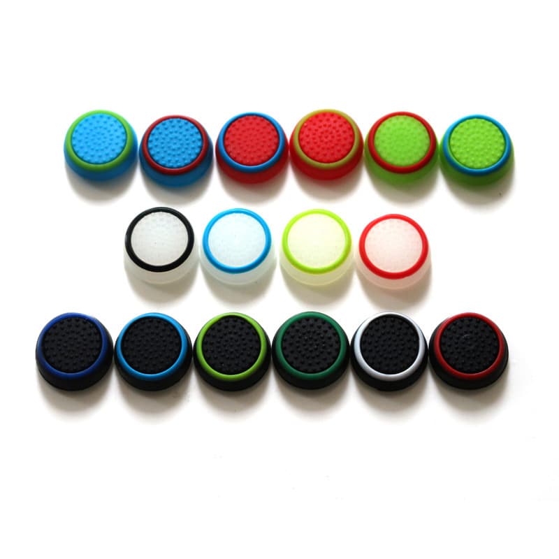 Glowing Mushroom Head Joystick Caps for PS4 PS3 PS5 XBOXONE 360 Dual Color Handle Silicone Caps Night Light Gaming Accessories