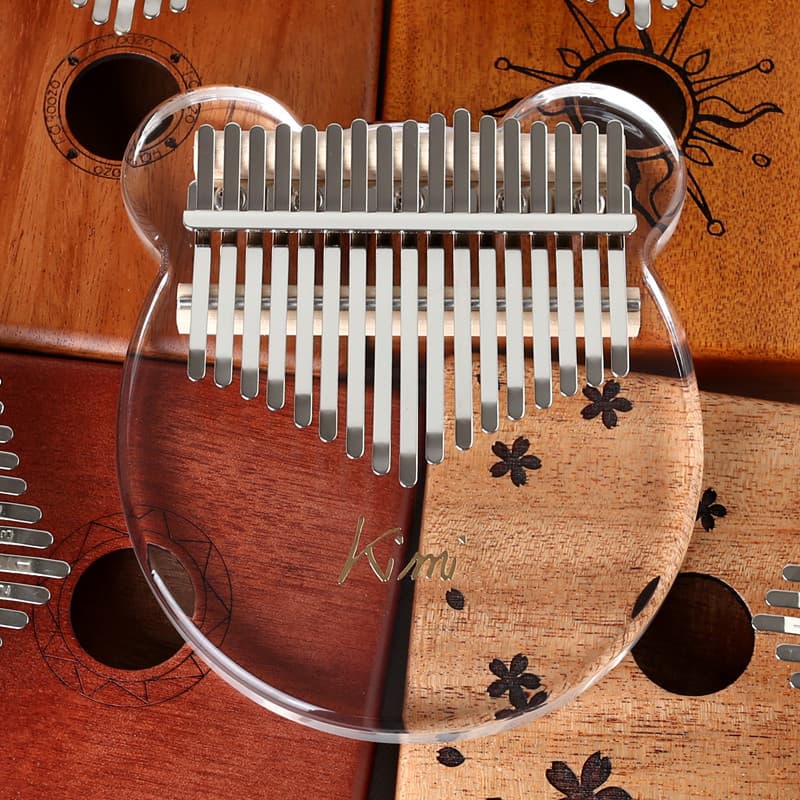 KIMI Crystal Transparent Kalimba/Thumb Piano 17-tone Acrylic Plate KALIMBA Finger Piano