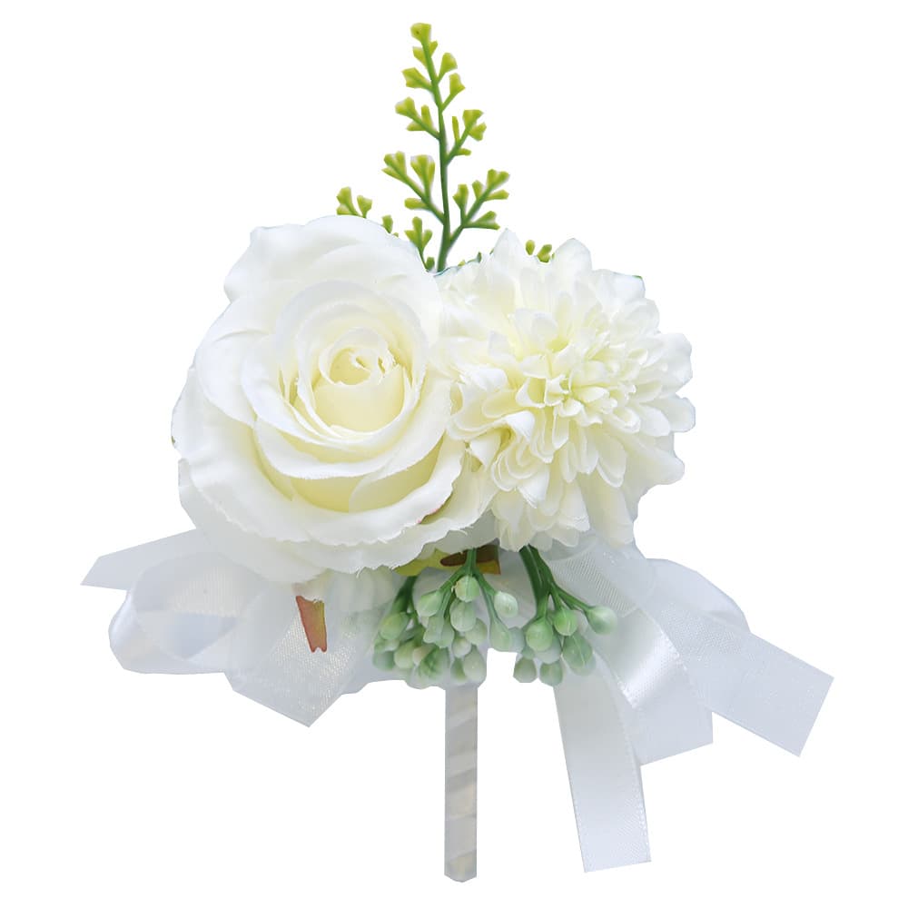 764 Forest Theme Wedding Boutonnieres and Wrist Corsages for Groom and Bride, Artificial Flowers, Banquet, Friends, and Corsages
