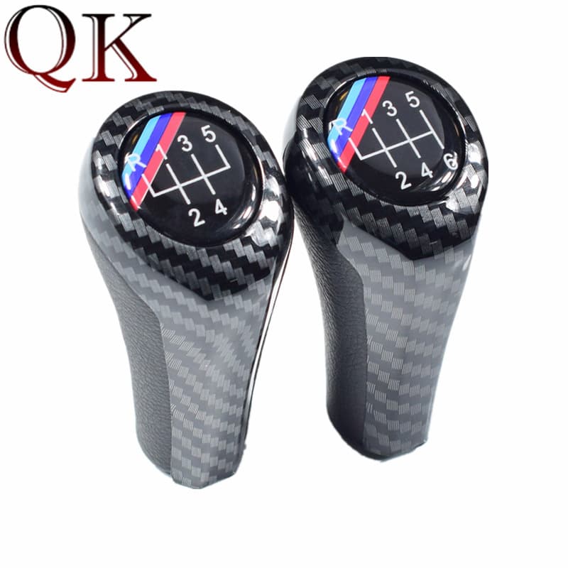 BMW Carbon Fiber Gear Shift Knob Colorful Label Wear Resistant Dustproof Suitable for BMW Manual Gear Shift Head