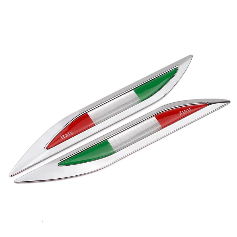 Fender modification side emblem, blade metal sticker for car body decoration, scratch-resistant car sticker for door