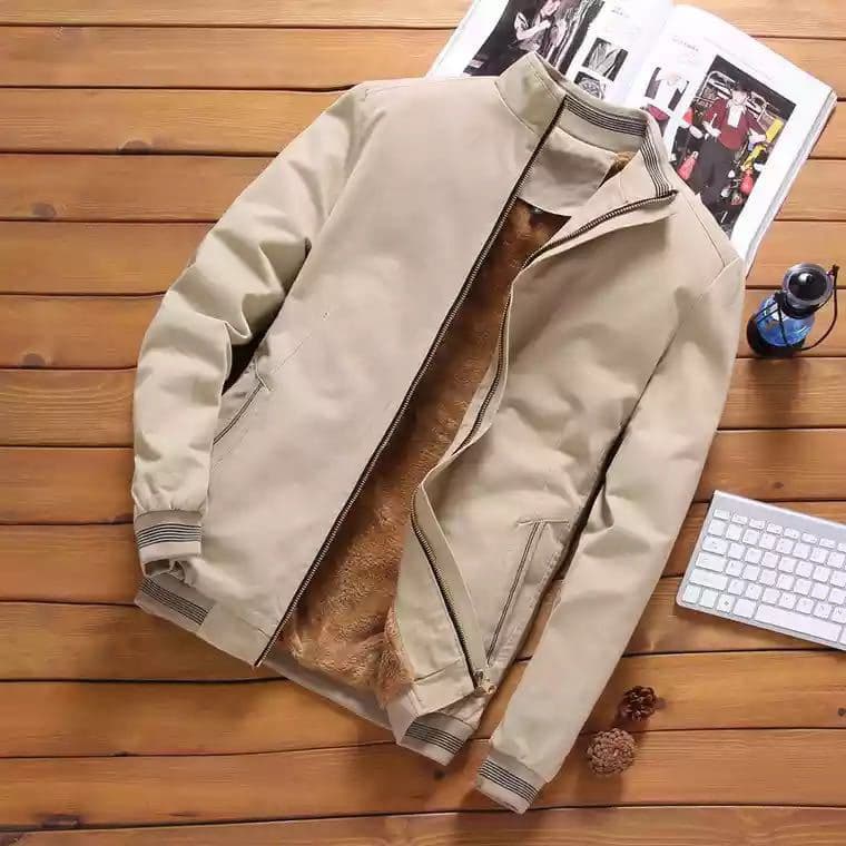 Men's Casual Fleece-Lined 2026 New Arrival Cross-Border Jacket for Youth, Washed Coat for Men