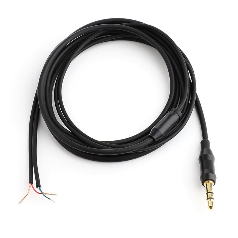 Koceta black TPE semi-finished headphone repair replacement cable, 30*0.05 core oxygen-free copper, 1.5m