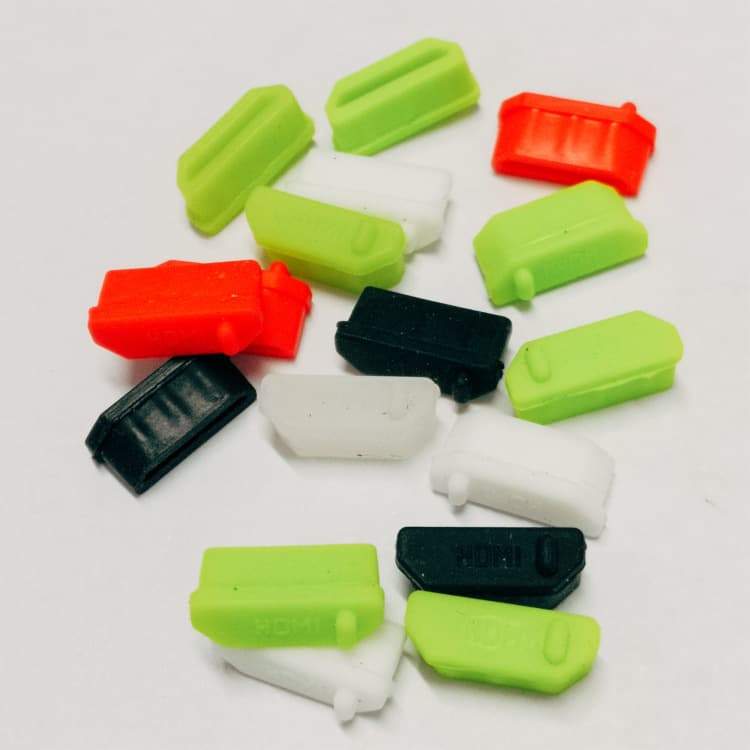 Factory direct stock of HDMI dust plugs for laptops, desktops, projectors, and TVs; 11 colors available; waterproof.