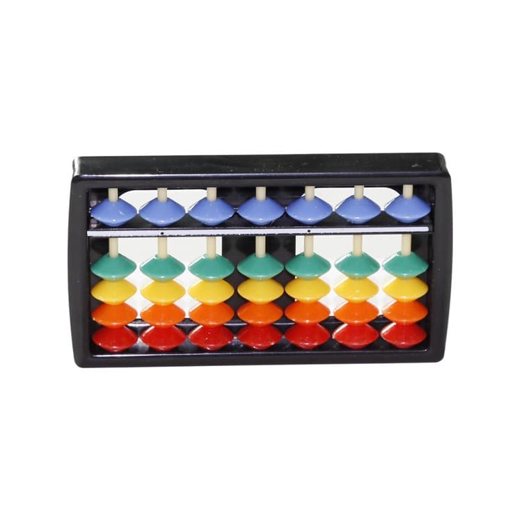 Kindergarten Abacus Toy Novel and Unique Elementary Student Rainbow Seven-Rod 5-Bead ABS Abacus Math Enlightenment Teaching Aid