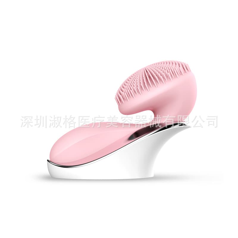 Innovative magnetic bead massage sonic silicone facial cleanser, electric facial brush, rotating kneading facial cleanser, wireless charging