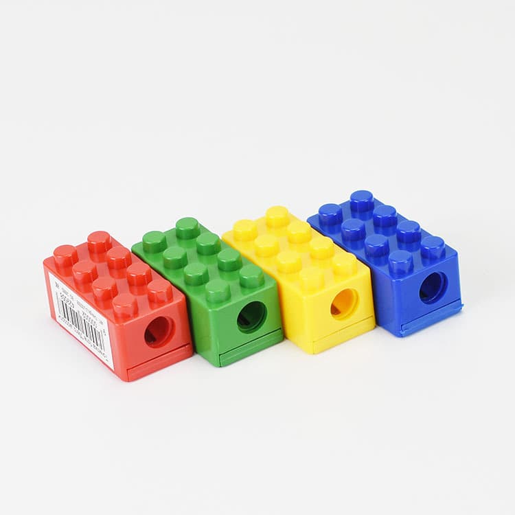 Factory Pencil Sharpener Creative Building Block Pencil Sharpener Multicolor Block-Type Pencil Sharpener Multiple Colors Available