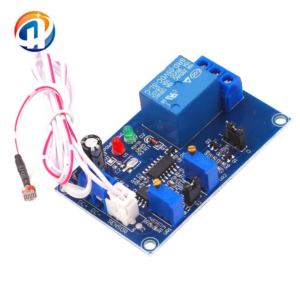 Photosensitive Resistor Sensor Relay Module 12V Light Control Delay Adjustable Switch No-Light Sensing