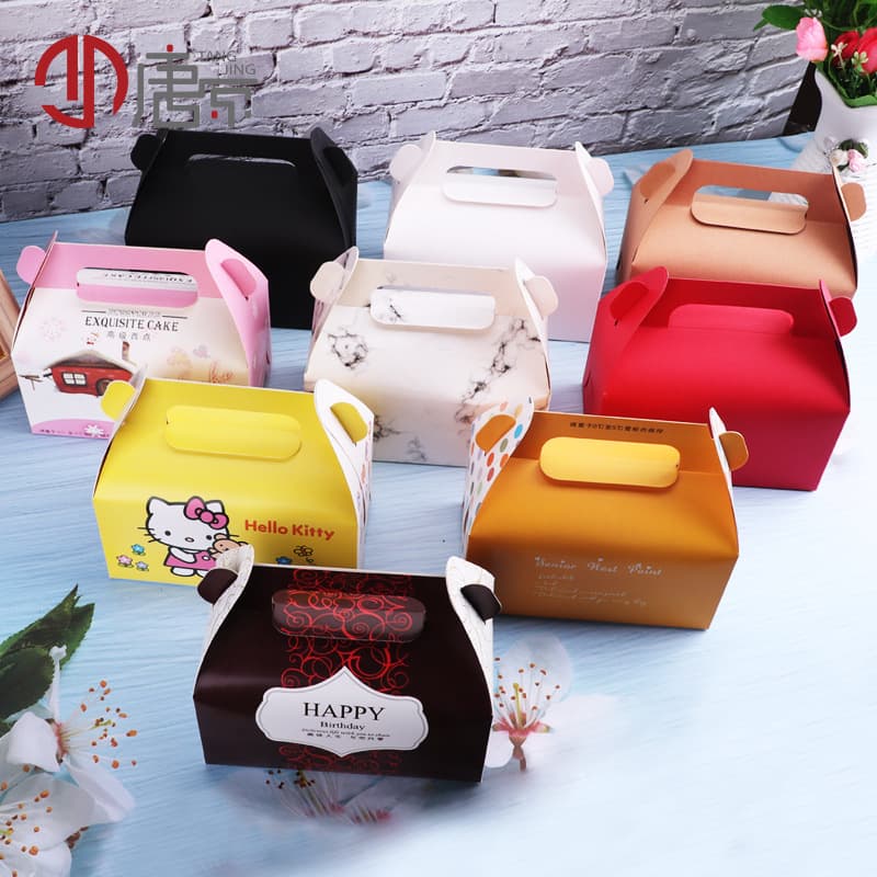 Large portable pastry box, cake box, mousse box, dessert packaging box, nougat box, dessert box