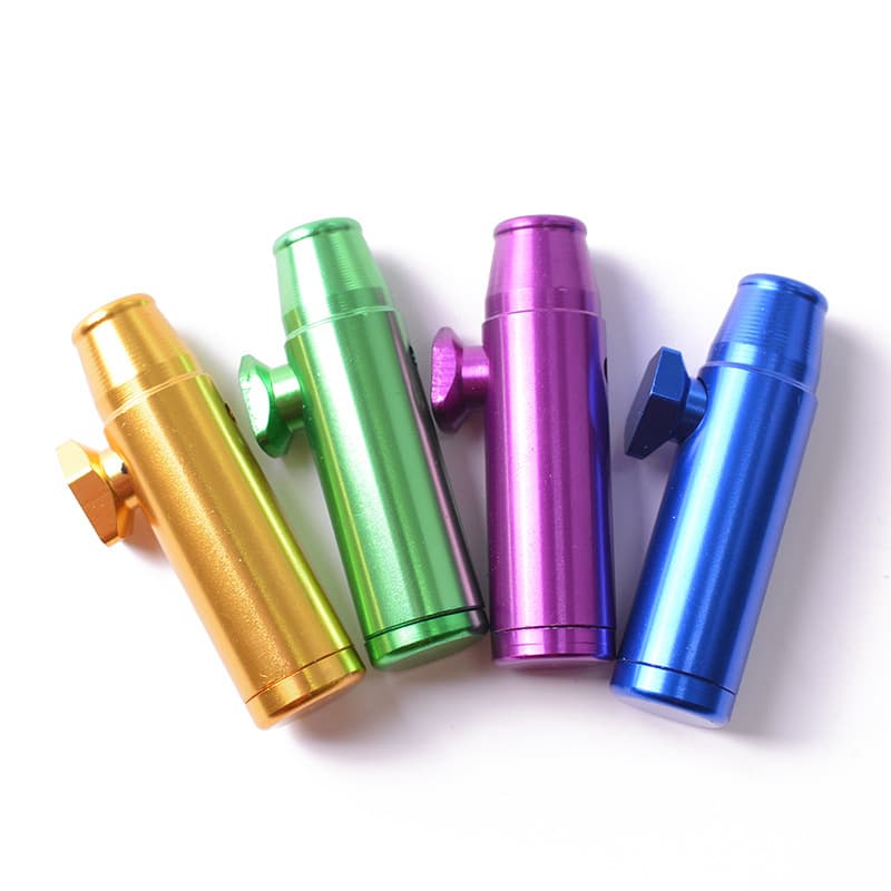 Manufacturer direct supply of portable aluminum alloy snuff bottles, mini metal pipes, metal snuff devices, smoking accessories