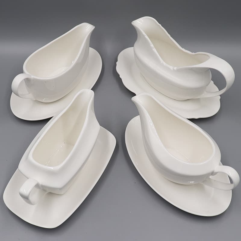 Ceramic Cup Milk Pot Juice Jug Western Restaurant Steak Sauce Jug Hotel Ceramic Ansi Anjuice Boat Steak Sauce Container