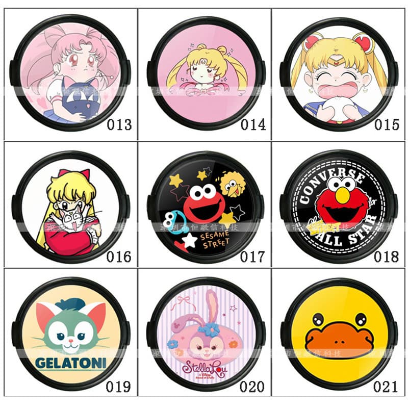 Handmade Cute Cartoon Lens Cap for 37/40.5/43/46/49/52/55/58/62/67/72mm Sizes