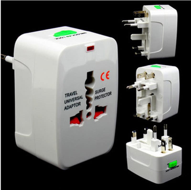 Universal travel charger adapter plug, US to UK power adapter with USB, globally compatible
