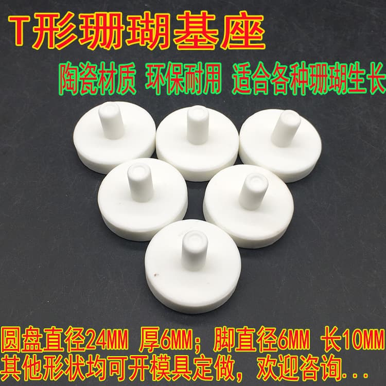 Coral T-Shape Base Frag Tray for Saltwater Coral Frags, Button Coral Propagation Ceramic Base Manufacturer