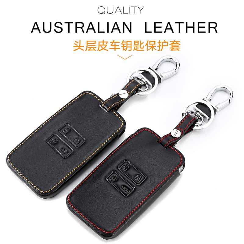Genuine Leather Key Case for Renault Koleos and Kadjar, Key Cover, Remote Control Sleeve