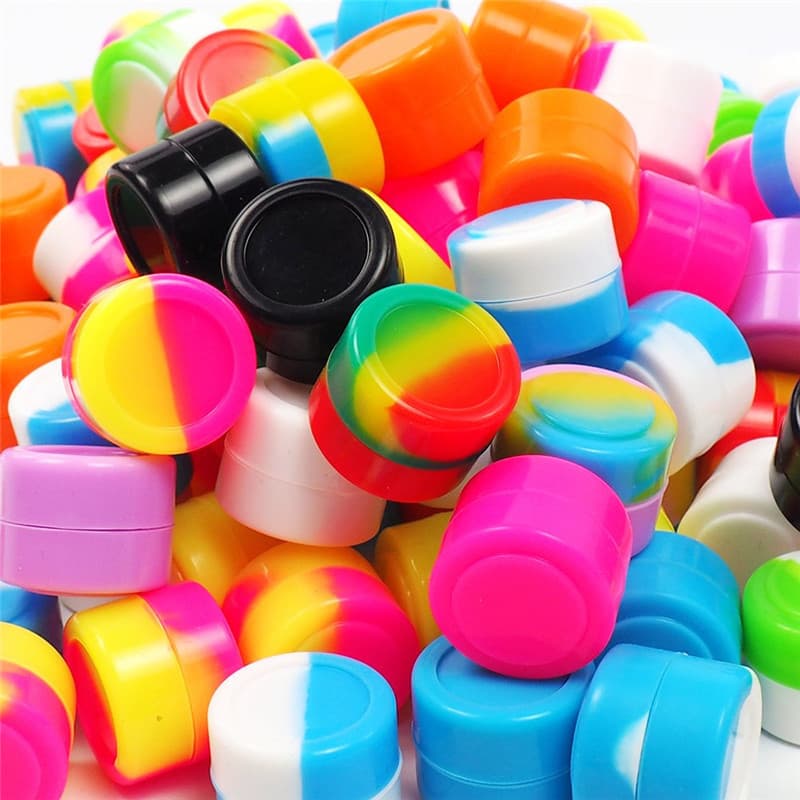 Factory direct supply 2ML round silicone container, Amazon hot-selling cigarette case.
