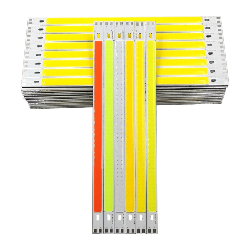 200x10mm long cob light source fish luring lamp led light strip 10W high brightness 12v red, green, blue and white light 20cm