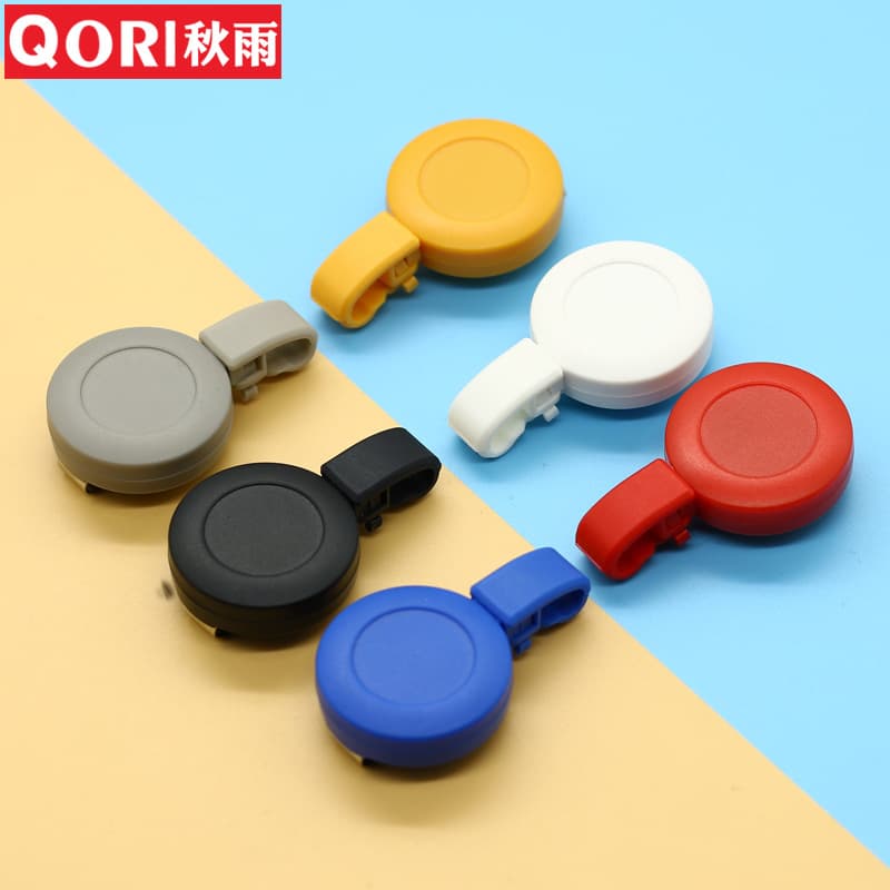 Qiuyu Retractable Pull-String Badge Clip ID Clip Badge Clip Scroll Plastic Frosted Pull-Tab
