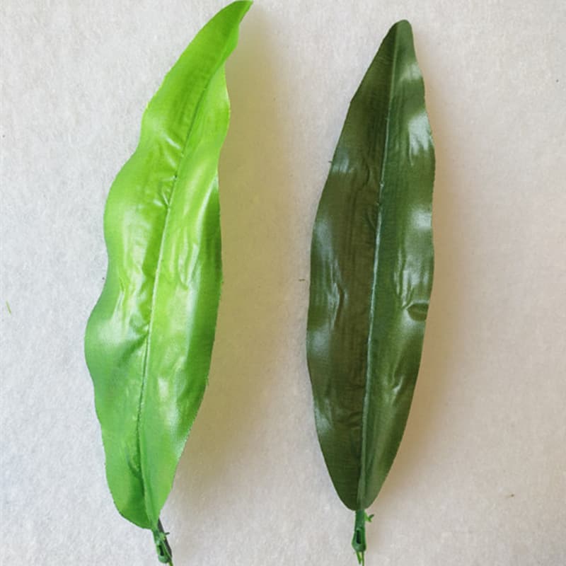 Wholesale Artificial Flowers Fake Leaves Single Tulip Leaf Lily Leaf Handmade Flower Material Arrangement Foliage