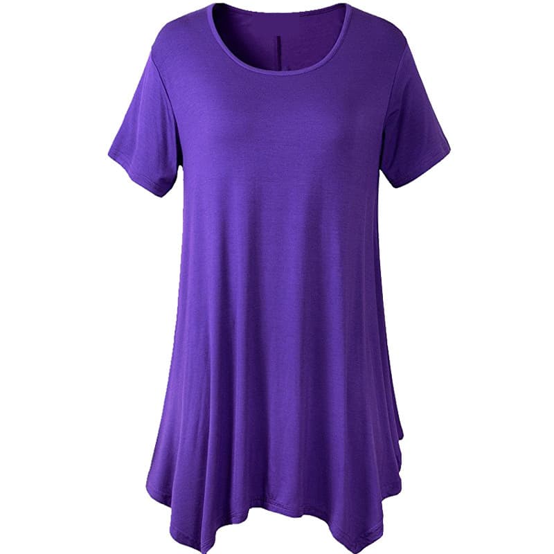 Professional women's clothing eBay European and American cross-border large size tops T-shirt loose solid color modal cotton bottoming shirt clearance