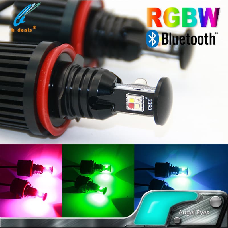 Mobile Bluetooth Control for BMW Angel Eye Modification RGB Color Changing H8 E92 40W