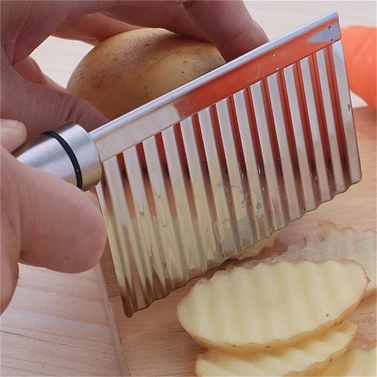 304 Stainless Steel Potato Wave Slicer Crinkle Cutter Vegetable Cutter Corrugated Knife for Curly Fries