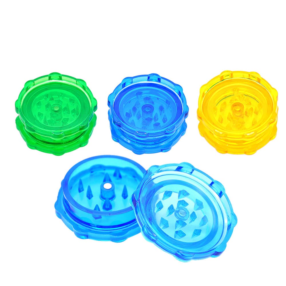 Hot-selling export product: 50mm diameter plastic cigarette grinder, two-layer conical tooth grinder, a must-have for home use.