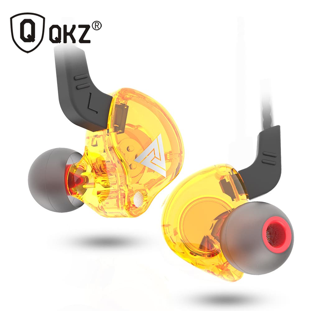QKZ AK6 Sports Earphones In-Ear Wired with Mic Heavy Bass Mobile Phone Earbuds Magic Sound Pinduoduo Hot Seller
