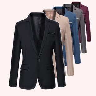 Overseas Trade European Size New Thickened Slim-Fit Men's Suit Jacket, Men's Blazer, Small Suit Coat