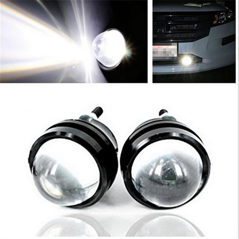 Car LED Lens Fog Light Bull Eye Light Retrofit Fish Eye Daytime Running 15W Eagle 12V 24V