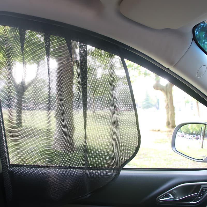 Car Side Window Magnetic Mesh Sunshade, Vehicle Curtain, Sun Protection and Heat Insulation Fabric, Magnetic Retractable Shade