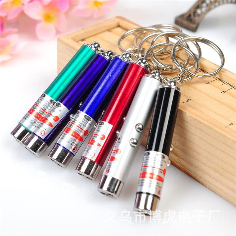 Mini aluminum alloy laser cat wand white light LED lighting infrared small flashlight pet supplies laser pointer