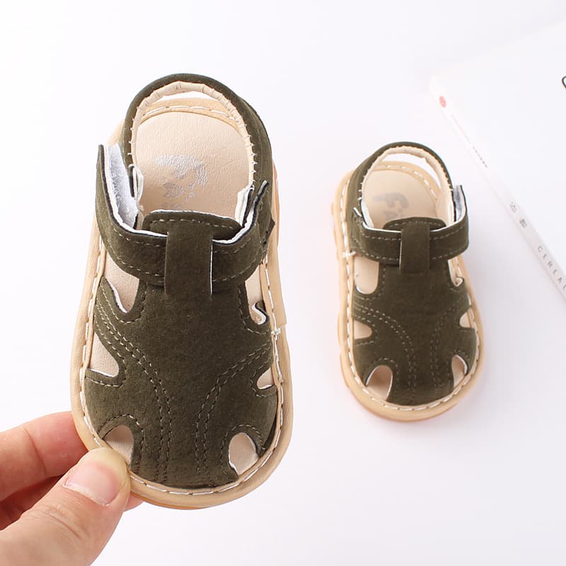 Baby Squeak Sandals Summer Children's Shoes Baby Shoes Toddler Shoes Soft Sole Non-Slip 0-2 Years Old Boys and Girls 2262