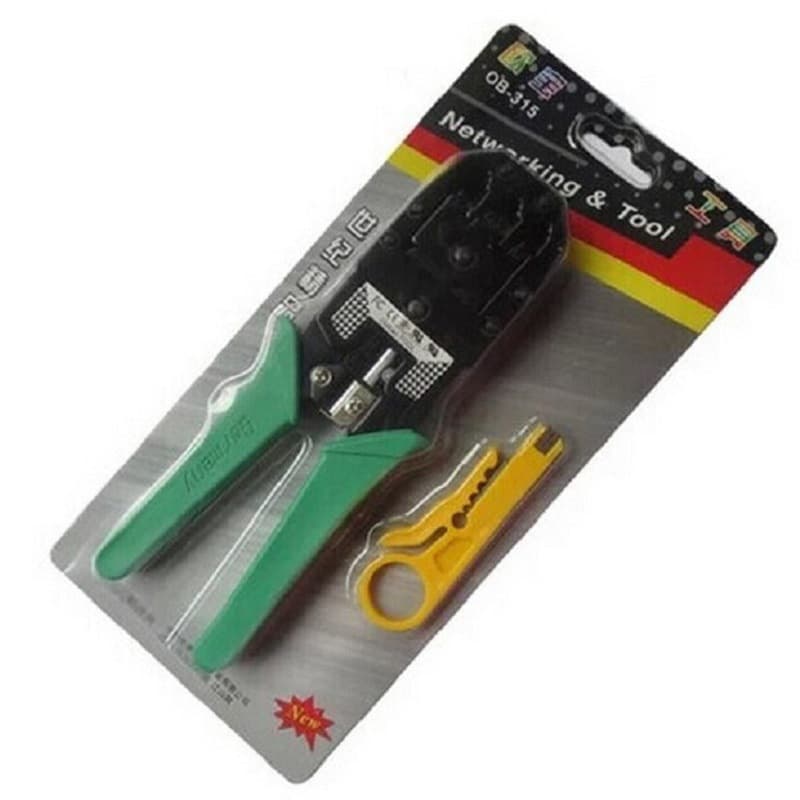 Three-purpose network cable pliers RJ45 crimping pliers Network tool pliers Network pliers Telephone pliers with wire cutting and stripping knife pliers