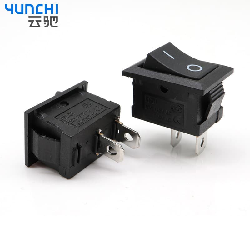 Custom model > Rocker switch KCD1-101 2-pin 2-position, sloped/flat surface, power toggle switch IO 15*