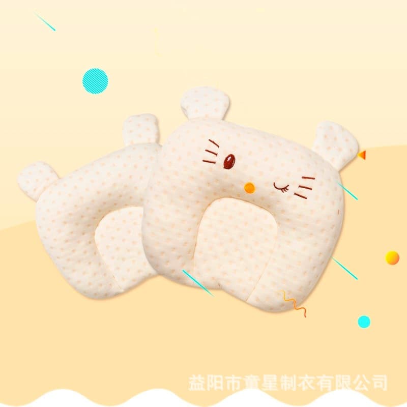 Tongxing Baby Color Cotton Cat Embroidery Children's Wholesale U-Shaped Pillow, Baby Pillow, Anti-Flat Head Shaping Pillow