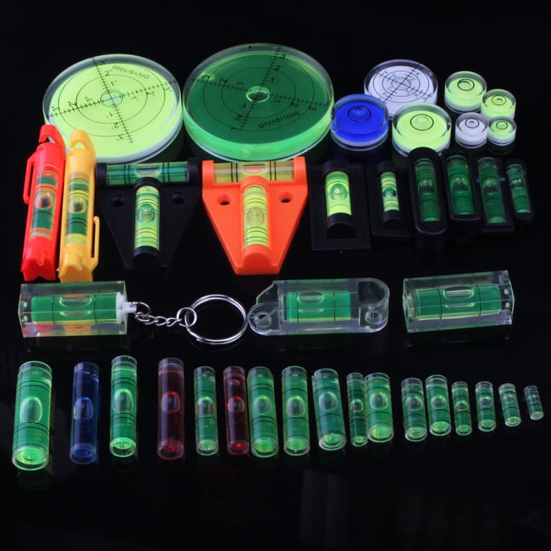 Mini spirit level small level ruler accessories level bead universal balance instrument cylindrical green light red line bubble column