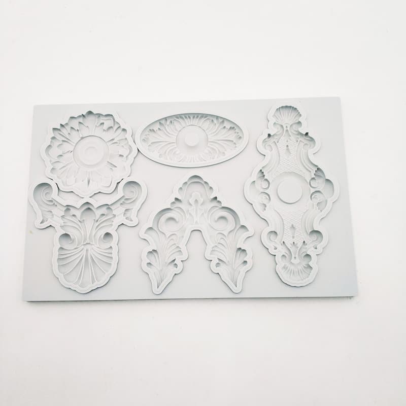 New Biscuit Embossed Silicone Mold Chocolate Fudge Tool Cake Decorating Fondant Mold FK04