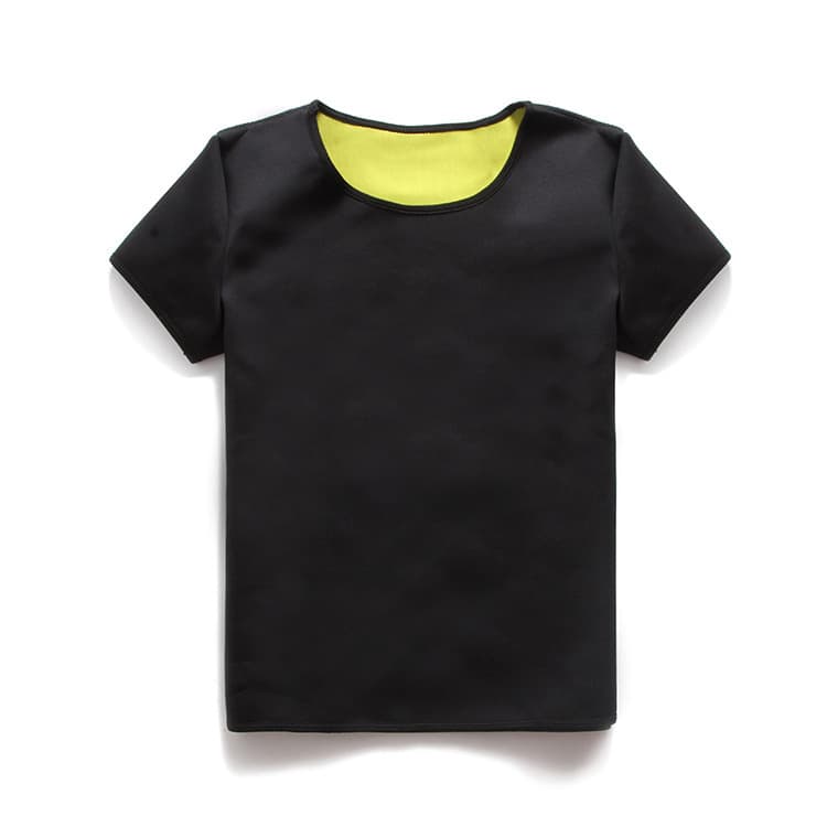 Men's Short Sleeve Neoprene Sweat Waist Trainer Shapewear Fitness Sports Vest