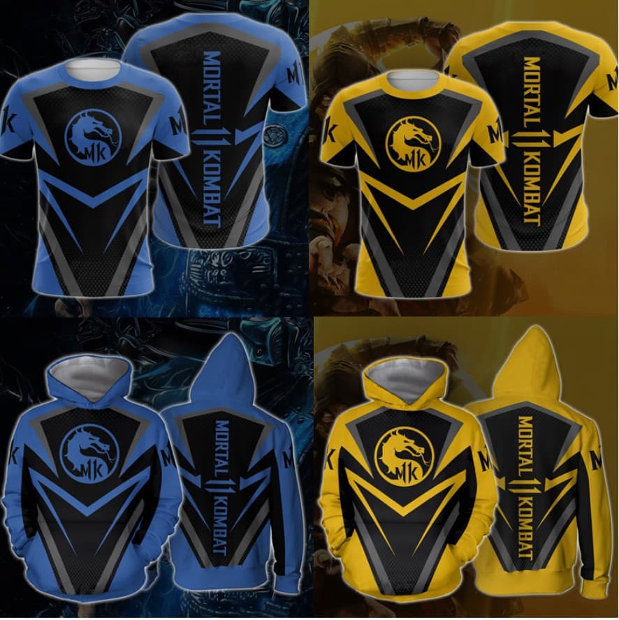 Export Stock Mortal Kombat 11 3D Printed Hoodie Short Sleeve T-Shirt Anime Peripheral Hoodie