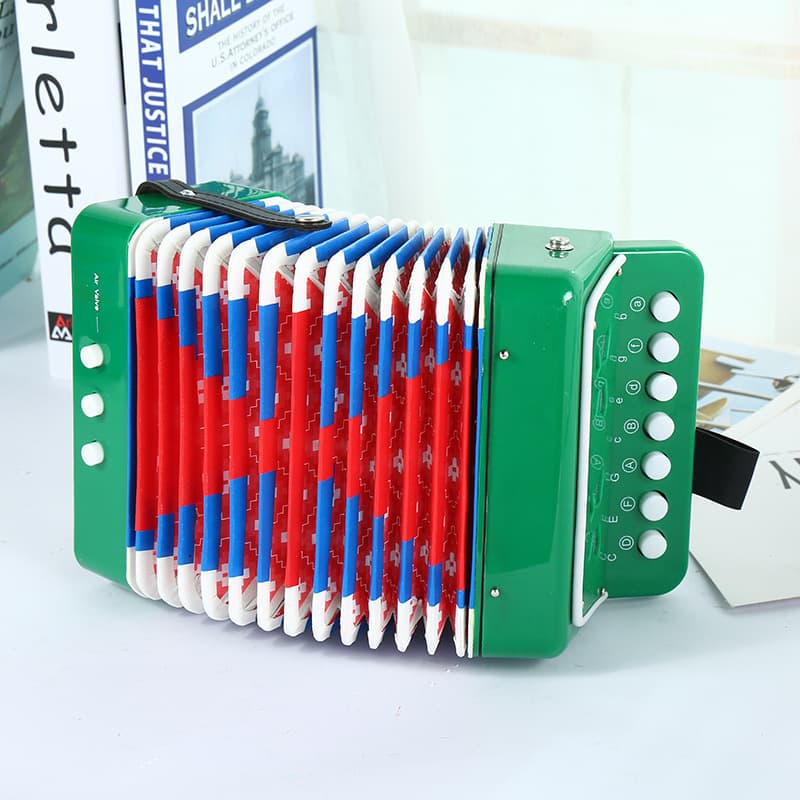 Factory Direct 7-Key 2-Bass Accordion Children's Toy Accordion Early Childhood Music Instrument