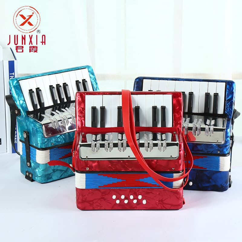 Factory Direct 17-key Bass Accordion Children's Practice Accordion Keyboard Instrument Durable Abs Material Easy To Learn