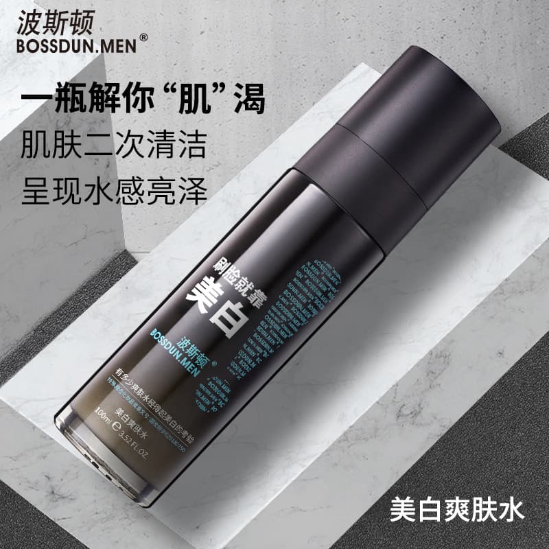 Boston Men's Hydrating and Brightening Toner for Pore Minimizing, Acne Scar Fading, and Skin Radiance, Wholesale